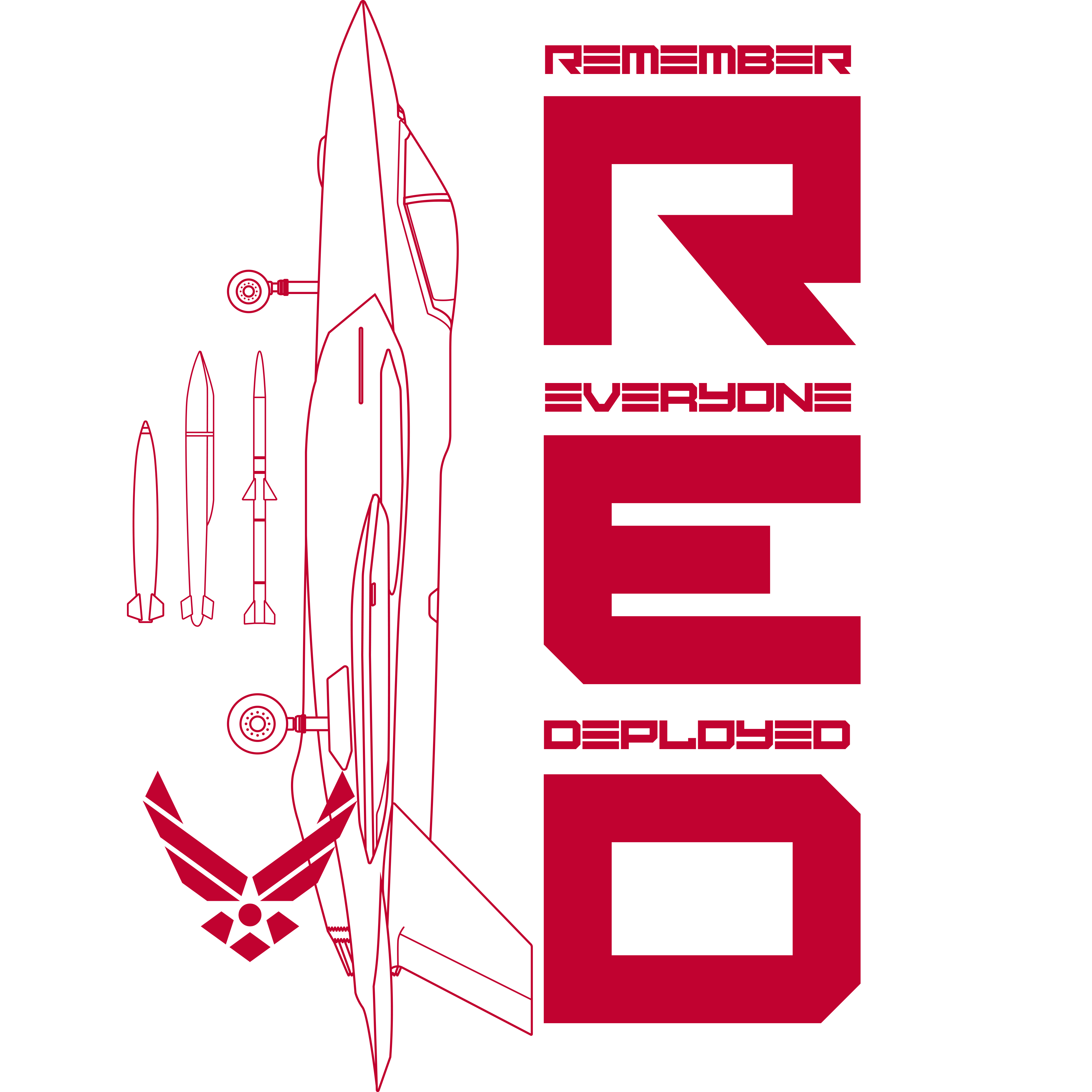 DIA Remember Everyone Deployed R.E.D. Air Force Edition Hoodie