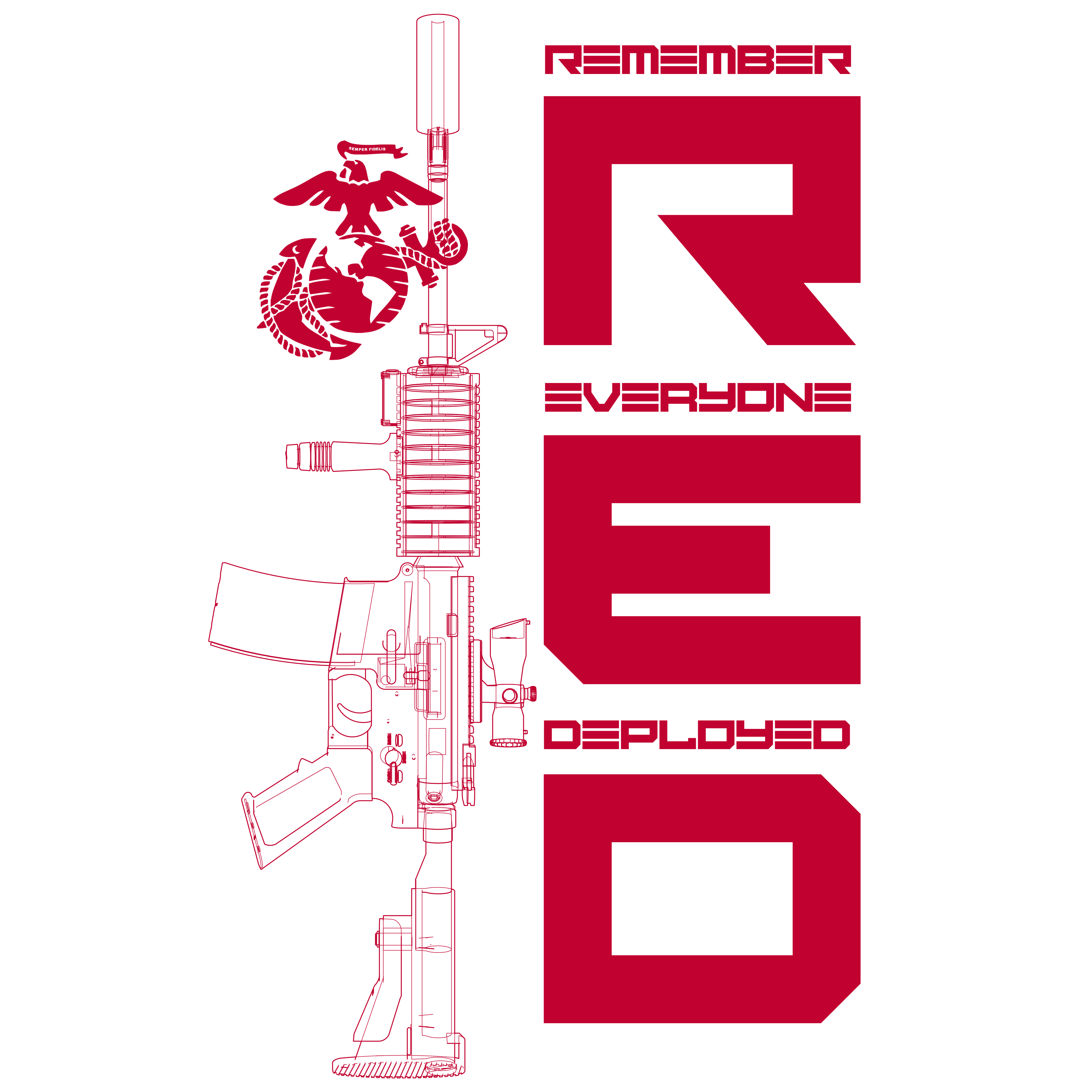 DIA Remember Everyone Deployed R.E.D. USMC Edition Hoodie