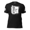 Black t-shirt featuring a white "ARMY VETERAN" chest graphic, an American flag, and a DIA logo on the sleeves.
