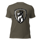 Army green shirt featuring a lion crest with "CLAIM YOUR THRONE" text, showcasing a DIA logo.