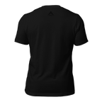 Black t-shirt shown from a straight back view, featuring a black DIA logo centered below the collar.