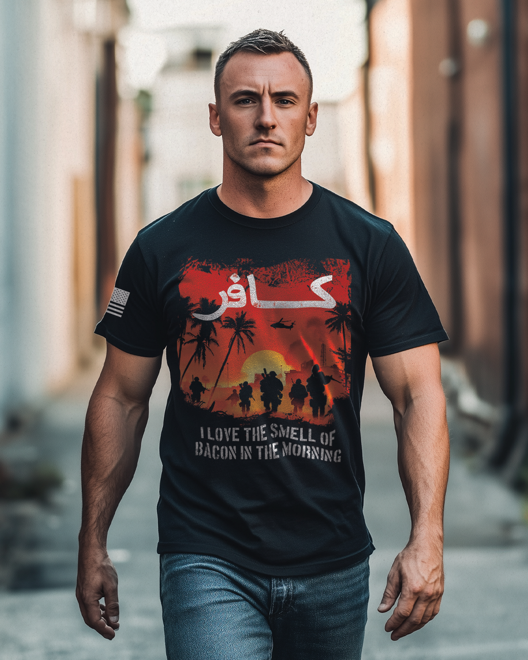 DIA Infidel : I Love the Smell of Bacon in the Morning T-Shirt