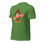 Leaf Pathfinder Bigfoot T-shirt angled right highlighting layered illustration and graphic design