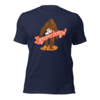 Navy Pathfinder Bigfoot T-shirt front featuring “Be Legendary” graphic with Bigfoot illustration