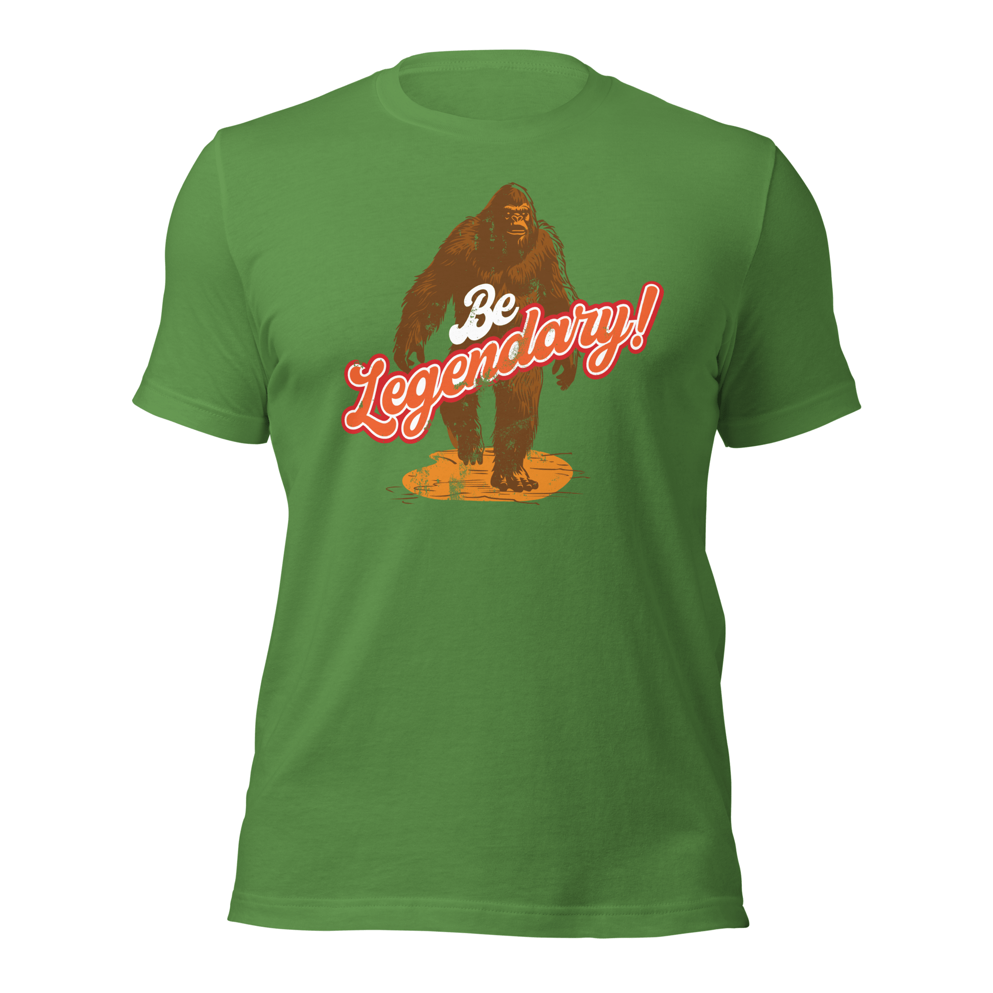 Leaf Pathfinder Bigfoot T-shirt front featuring “Be Legendary” graphic with Bigfoot illustration