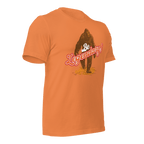 Burnt Orange Pathfinder T-shirt angled left emphasizing contrast between print and fabric