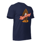 Navy Pathfinder T-shirt angled left showing detailed Bigfoot artwork and stacked text