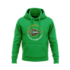 Bright green hoodie featuring a circular chest graphic with "DIA PATHFINDER U.S.A" and inspirational outdoor text.