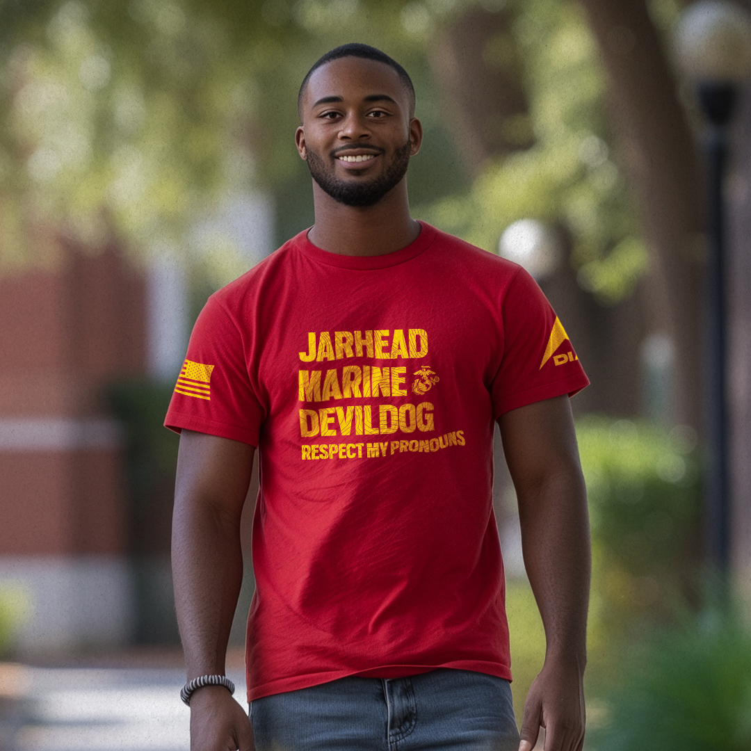 DIA Respect My Pronouns: USMC Jarhead Version T-Shirt