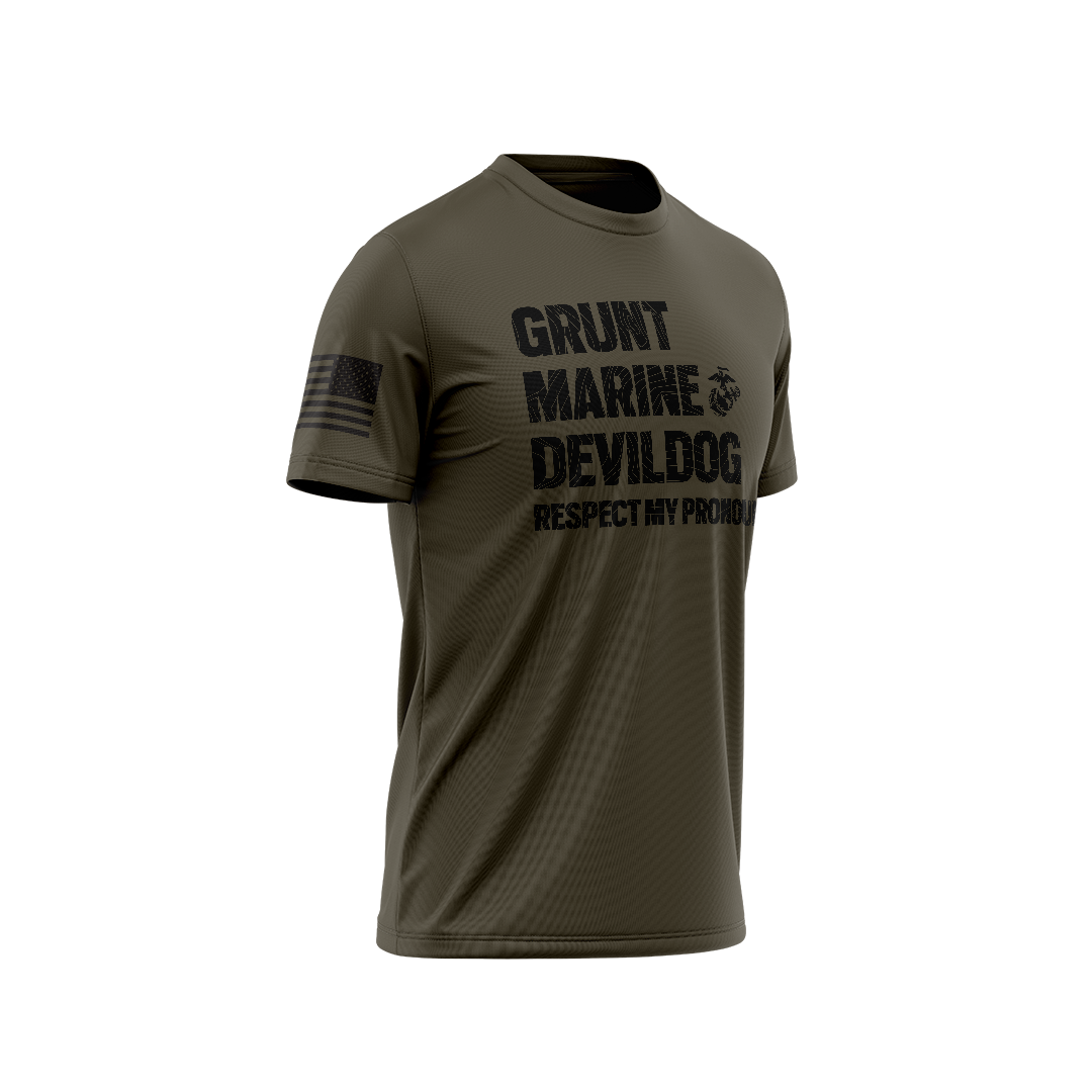 DIA Respect My Pronouns: USMC Jarhead Version T-Shirt
