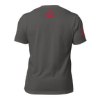 Asphalt Army R.E.D. T-shirt rear view with minimal red DIA branding at neckline