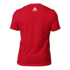 Red t-shirt, back view, featuring a small white DIA logo centered below the collar.