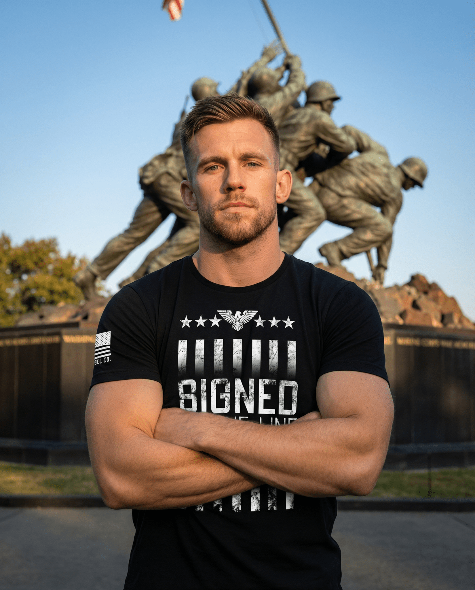 US Military Veteran Signed on the Line T-Shirt - DIA Apparel Co.