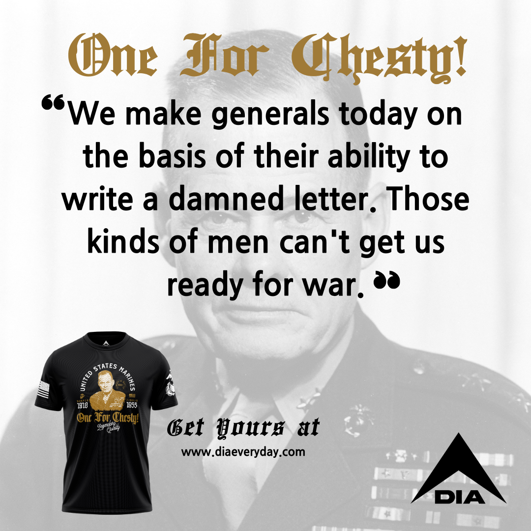 DIA Military Legends: One For Chesty Mens T-Shirt (Back Print)