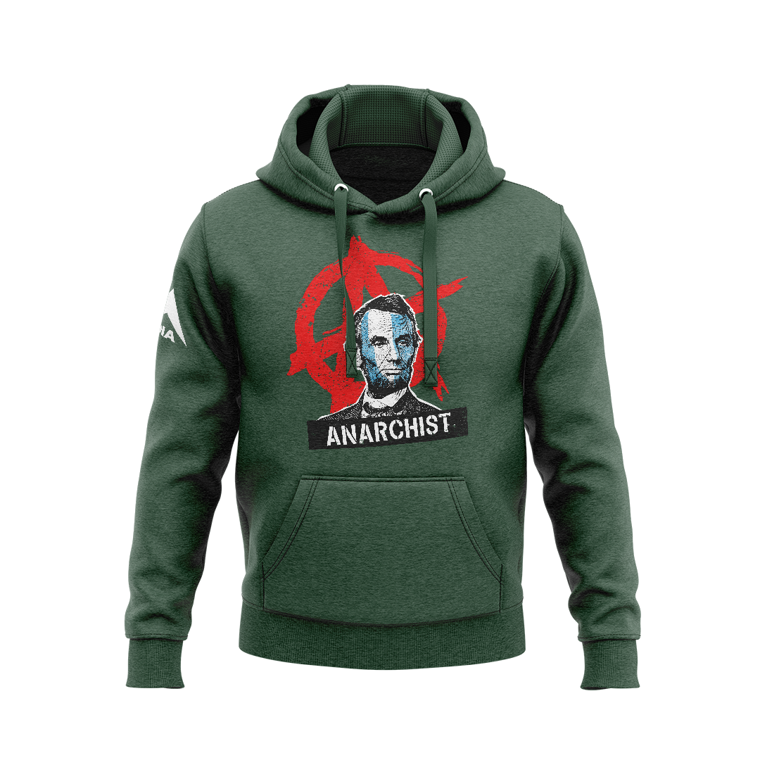 DIA Demand Better Anarchist Abe Mens Hoodie