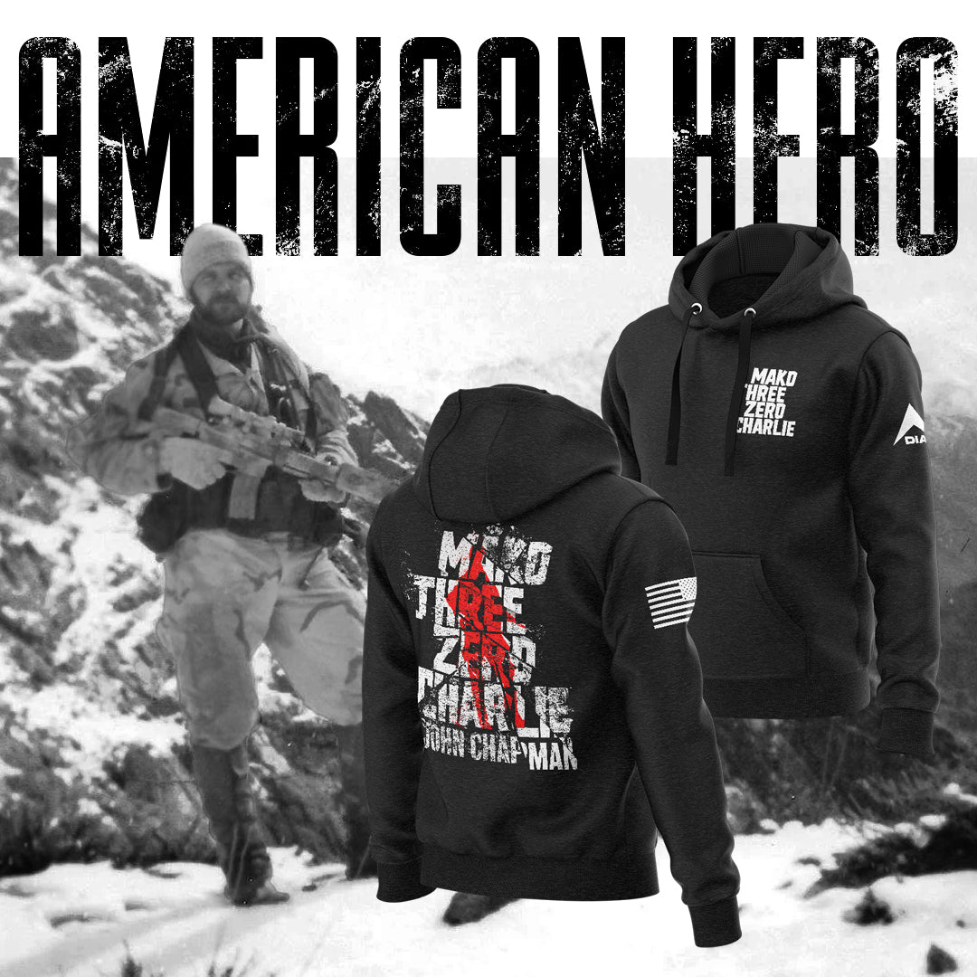 DIA Military Legends: John Chapman Mako Three Zero Charlie Hoodie