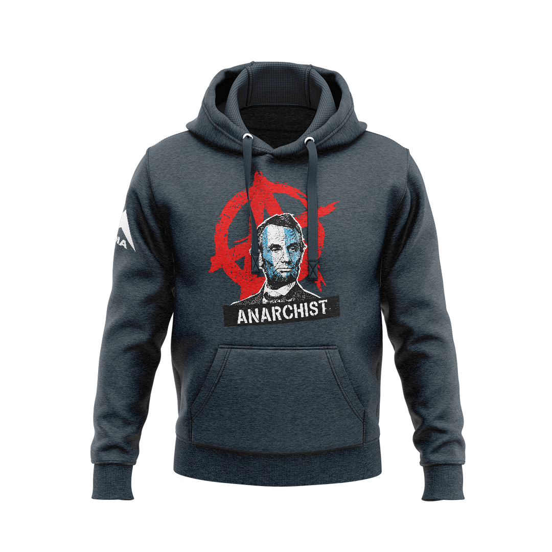 DIA Demand Better Anarchist Abe Mens Hoodie