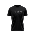 Black t-shirt featuring a tonal black DIA logo graphic on the chest.
