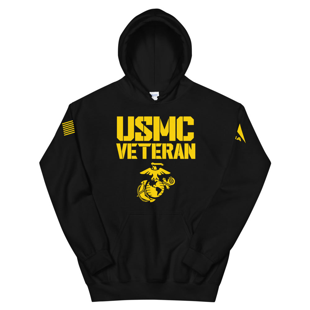 DIA United States Marine Corps Veteran Hoodie | Black | Men & Women | Fighting & Winning America’s Battles Since 1775 | Once a Marine, Always a Marine